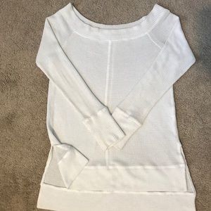 White Long Sleeve Knitted Sweater